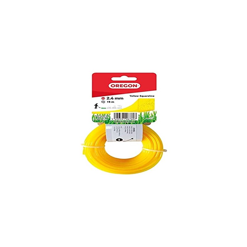 Oregon 69-412-Y Yellow Square Strimmer Line/Wire for Grass Trimmers and