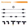 Metal Sprayer Boom Wand with 3 Flow Rate Nozzles -Wide-Coverage