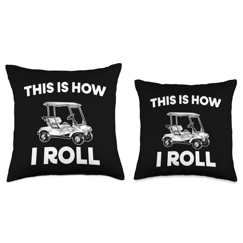 This Is How I Roll Golf Cart Throw Pillow