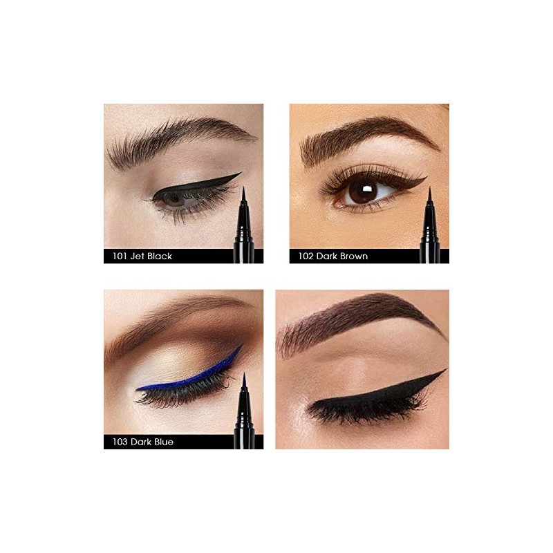 AQUAPURITY PHOERA® WATERPROOF LIQUID EYELINER PEN BROWN BLACK AND 4