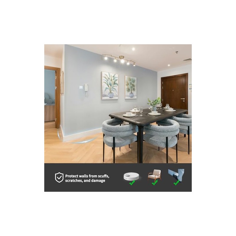 Art3d Wall Baseboard Molding Trim 8-Pack of 56 x 3.2