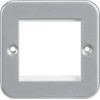 Knightsbridge Metal Clad Modular Faceplate, Grey,M2G