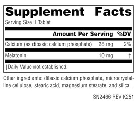 Source Naturals Ciencia del sueño Melatonina 10 mg - 60 Tabletas