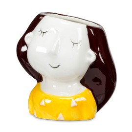 Abbott Collection 27-MINIKIN-441 Sm Girl w/YLW Dots Planter-3.5" H, Yellow