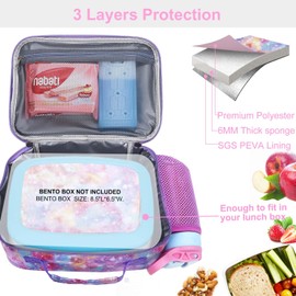 RHCPFOVR Kids Lunch Bag - Insulated Lunch Box for Boys Girls,Washable Lunch Bag and Reusable Toddler Leak-proof Lunchbox for School and Daycare