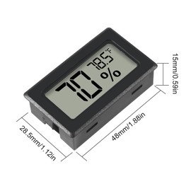 6 Pack Mini Hygrometer Indoor Humidity Meter Hygrometer Thermometers ，Humidity Meters Gauge Hygrometer Mini Digital Thermometer Hygrometer with Fahrenheit (℉) for Humidors, Greenhouse, Garden, Cellar