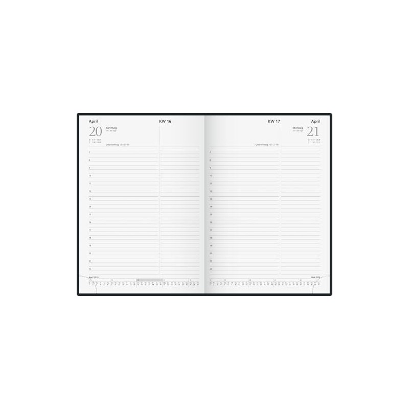 rido/idé Buchkalender Mod. Chefplaner 2026 | A5, Kunststoff, schwarz