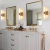 KUZZULL Modern Wall Sconces, Set of 2 Brushed Brass Gold,