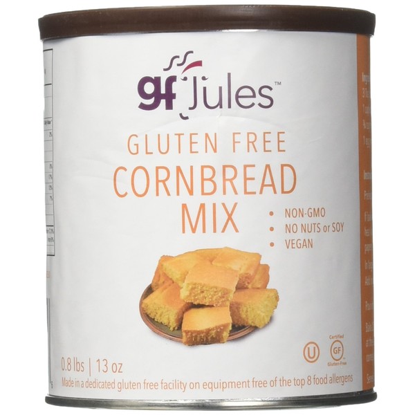 gfJules Gluten Free Cornbread Mix - Voted #1 by GF Consumers, 0.8 lb Can, Pack of 1