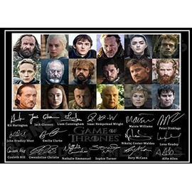 Stunning Quality Game of Thrones Cast Signed/Autographed Print (A4 Print 29.7cm x 21cm)