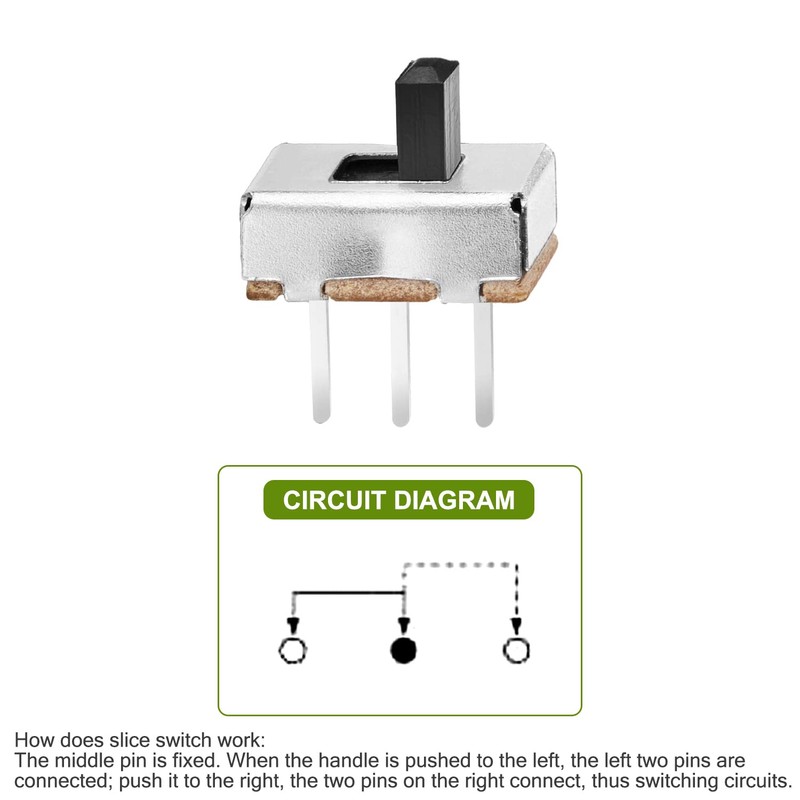 Chanzon SPDT Mini Micro Slide Switch SS12D00G 1p2t 2 Position