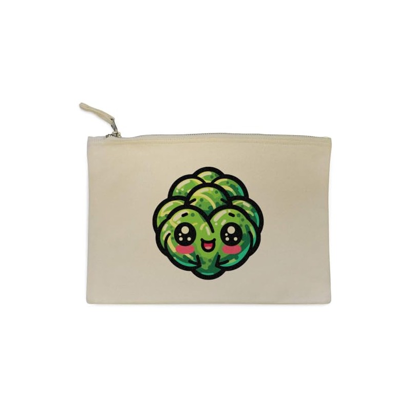 'Cute Kawaii Brussels Sprout' Canvas Clutch Bag/Accessory Case (CL00039605)