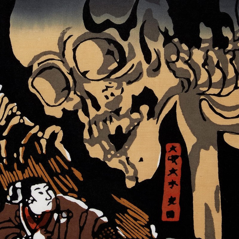 aquanaut Ukiyoe Tenugui Towel Soma no Furudairi Utagawa Kuniyoshi Skull