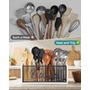 Banawey Extra Large Kitchen Utensil Holder with 4 Compartments, Wooden