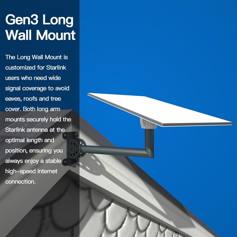 Foboull Starlink Gen3 Long Wall Mounting Kit - 17 Inch