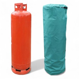 Heavy Duty Fullsize Large 47kg Gas Bottle Cover - Made from Thick Weather-Resistant, Durable & Stylish Oxford Fabric Ideal for Caravans, Campers, Gardens, Events & Businesses (Green)