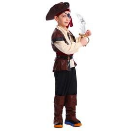 KalcyKizz Boys Rustic Pirate Costume for Child (14-16Y)