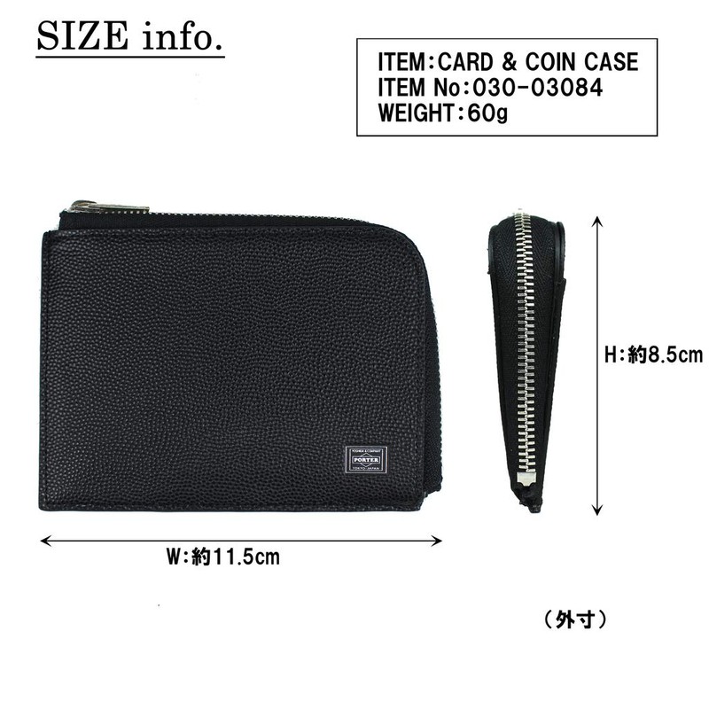 Porter 030-03084 Mini Wallet Portable Portable Able Coin Case, navy
