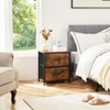 Night Stand Set of 2,2 Drawer Nightstand with Metal Frame