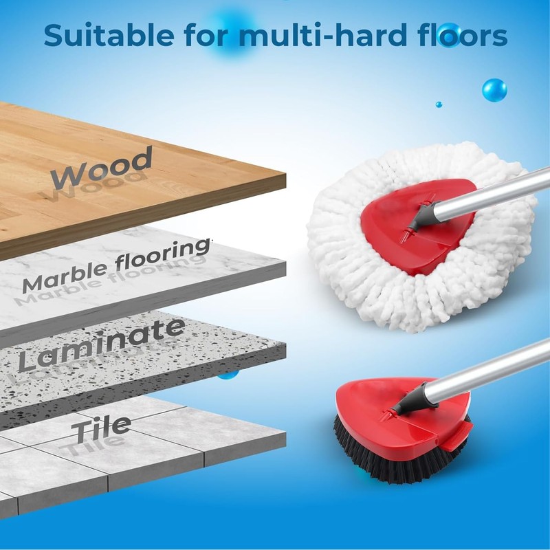 Spin Mop Replace Head Compatible with Ocedar EasyWring 1 Tank,