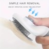 Grey Colour Pet Hair Removal Comb, One-click Undercoat Hair Removal