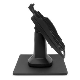 ENS Tailwind Pax S80 7" Latch and Lock Flexipole Plus Pole Mount Terminal Stand with Square Freestanding Mobility Base Plate, Black