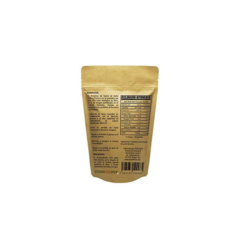 100% Whey Protein Low Carb Proteína de Suero Keto (natural)