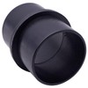 Riloer 60mm/ 2.36" Black Plastic Straight Connector - Ventilation Pipe