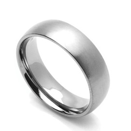 DoubleAccent 6MM Comfort Fit Titanium Wedding Band Classic Domed Ring (Size 5 to 12) Size 10