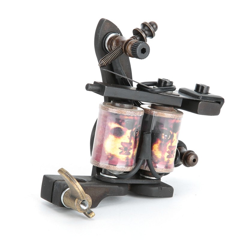 Pure Copper Manual Tattoo Gun Shader Liner Wrap Coils Machine