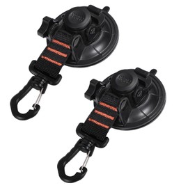 REDCAMP 2 Pieces Heavy Duty Suction Cup Anchor Tie Down, Removable Extra Strong Suction Cup Hooks for Car RV Trunk Window Glass