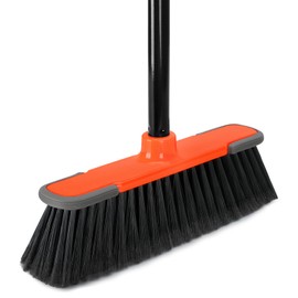 Broom for Sweeping Indoor 54''Long Handle Soft Bristle Brooms,Indoor Broom for Floor Cleaning House Broom for Kitchen Lobby Patio Yard