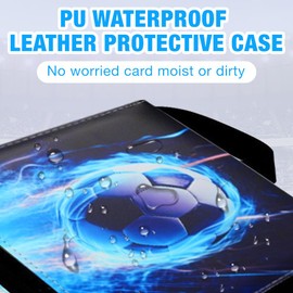 CLIUNT Football Card Binder, 400 Pockets Football Card Holder, Trading Card Games Collection, Football Card Folder, Football Card Book with Removable Sleeves (E)