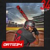 Ortiz34 Bat & Ball Set - Graffiti Plastic Bat &