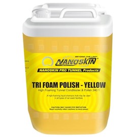 Nanoskin Tri-Foam Polish, Yellow – 5 Gallons, 240:1 Dilution, High-Foaming Conditioner & Polish for Car Wash Tunnels, Automatic Wash Systems, and Foam Cannons
