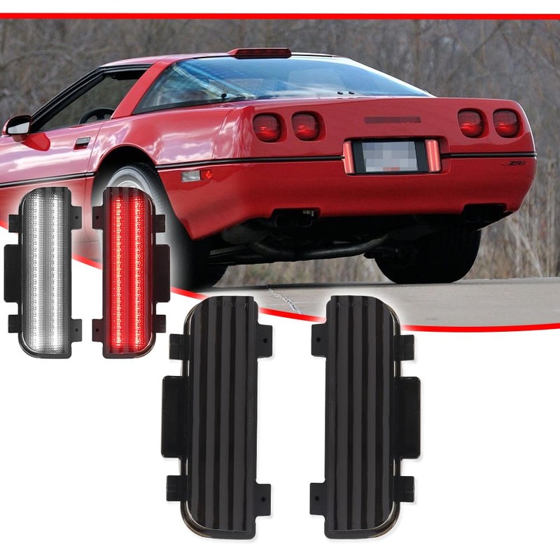 GTINTHEBOX 2PCS Smoked Lens Tailgate Reverse Backup Lights Lamps for