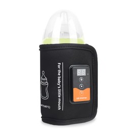 HEYAXA Baby Bottle Warmer for Breastmilk and Formula, Portable Bottle Warme with LED Display, Accurate Temperature Control, USB Warmer Bottle Suitable for All Bottles, Home and Travel (5035)