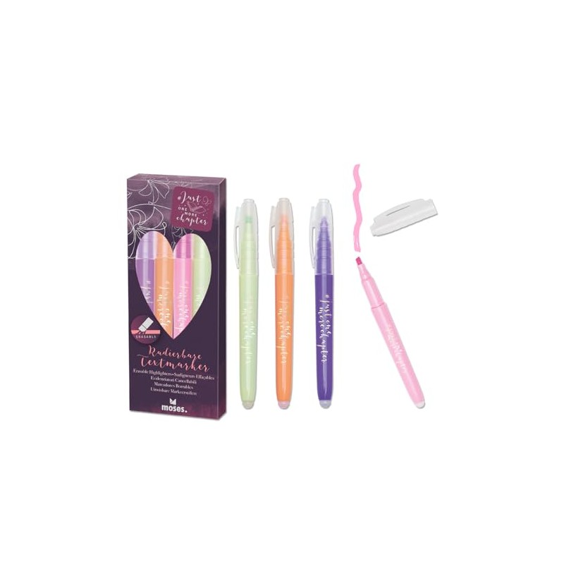 moses. Just one more chapter Highlighter Set of 4 Erasable