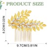 EVILD Gold Rhinestone Hair Accessories Bridal Headpiece Leaf Wedding Hair