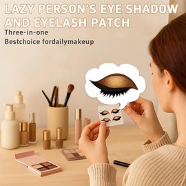 5 Pares De Parches Para Pestañas Postizas, 3 En 1, Autoadhesivos, Reutilizables, Para Maquillaje De Ojos Rápido, Con Pestañas Postizas, Sombras, Para Fiestas Y Bailes De Graduación (Dorado)