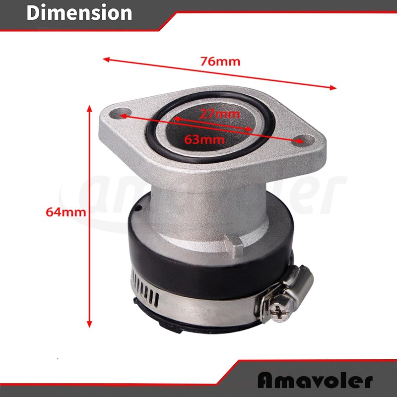 Amavoler Intake Manifold Carburetor Boot Aftermarket Replacement Parts Fits For