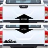 Damwot 2PCS Snow Mountain Tree Decal Stickers, Black Vinyl Automotive