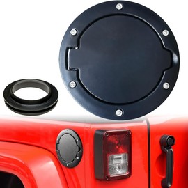 Gas Cap Cover for Jeep Wrangler Accessories fit JK JKU 2007-2018 Fuel Filler Door for Jeep Gas Cap Cover for Jeep JK Accessories