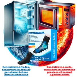 Ice Gel Foot and Ankle – Reusable Ice Bag Hot and Cold – Ice Pack Recovery and Rehabilitation – Perfect Adhesion to the Body (Foot)