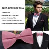 Guokoo Bow Ties for Men Solid Color Bow Tie Pre-Tied