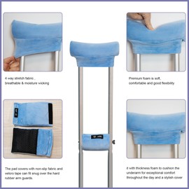 Underarm Crutch Pads, Velvet Padded Crutches Covers Non Slip Padding Cushion Crutch Accessories