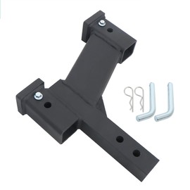 munirater Replacement for Trailer Dual Hitch Extender Adapter with 2-inch and 10-inch Rise Drop 2-inch Receiver 2-inch Solid Shank 10000lbs Capacity