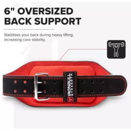 역도 벨트 - 6인치 패딩 가죽 웨이트 무거운 피트니스를 위한 튼튼한 편안한 허리 지지대 [Medium] Weightlifting Belt - 6-Inch Padded Leather Weight Heavy Fitness Sturdy Comfortable Waist Support [Medium]