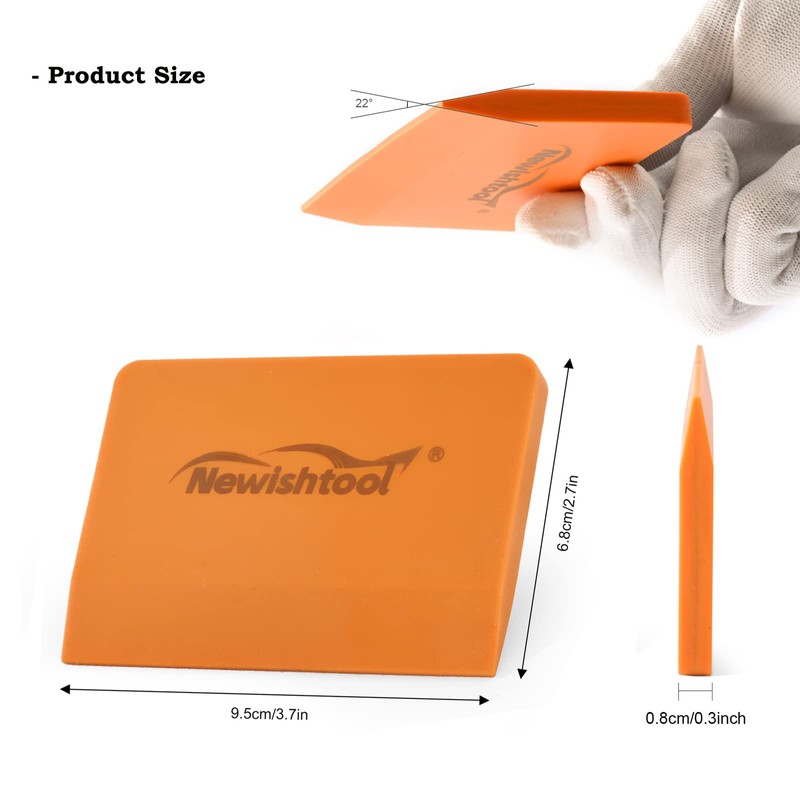 NEWISHTOOL Soft Silicone Small Squeegee for Vinyl, 2 PCS PPF