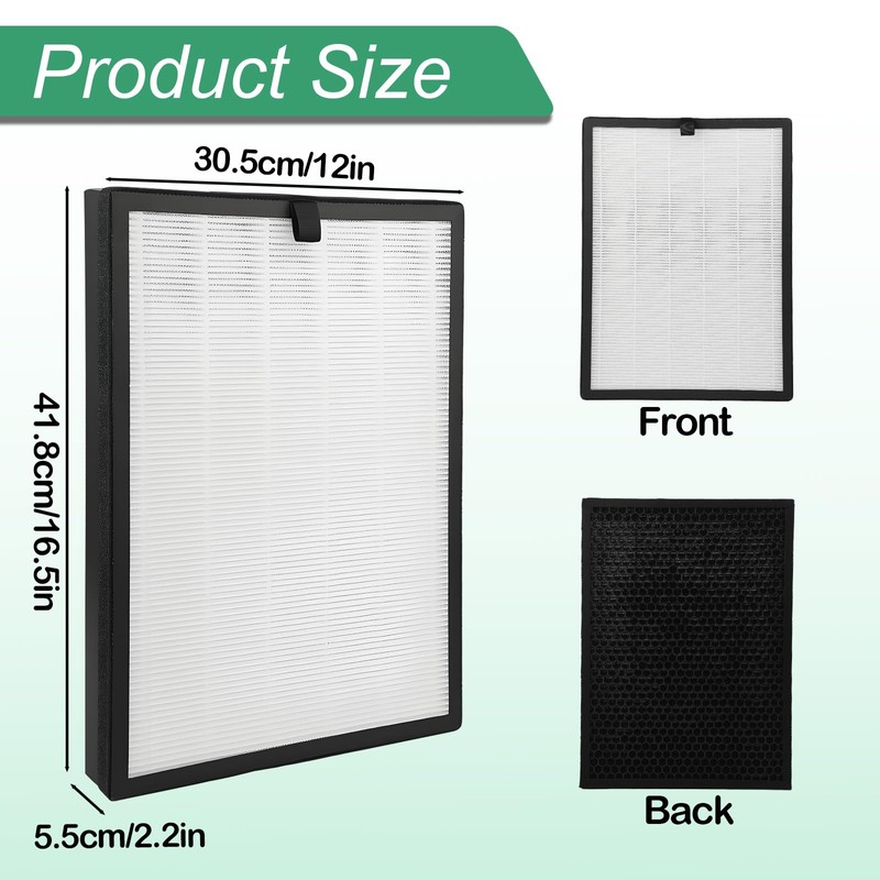 Puroair 400 Replacement Filter for Puro 400 Air Purifier, 3-in-1